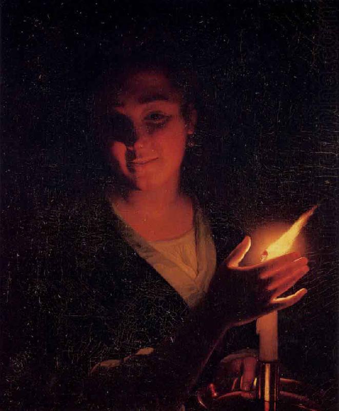 Godfried Schalcken Young Girl with a Candle china oil painting image